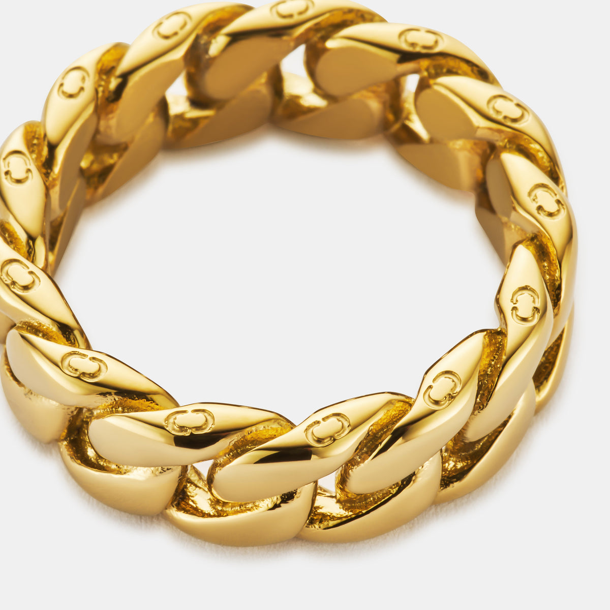 Cuban Band Ring (Gold) 8mm