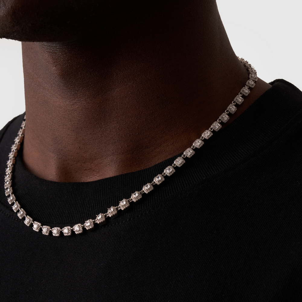 Silver Tennis Chain Necklace 3mm CRAFTD London