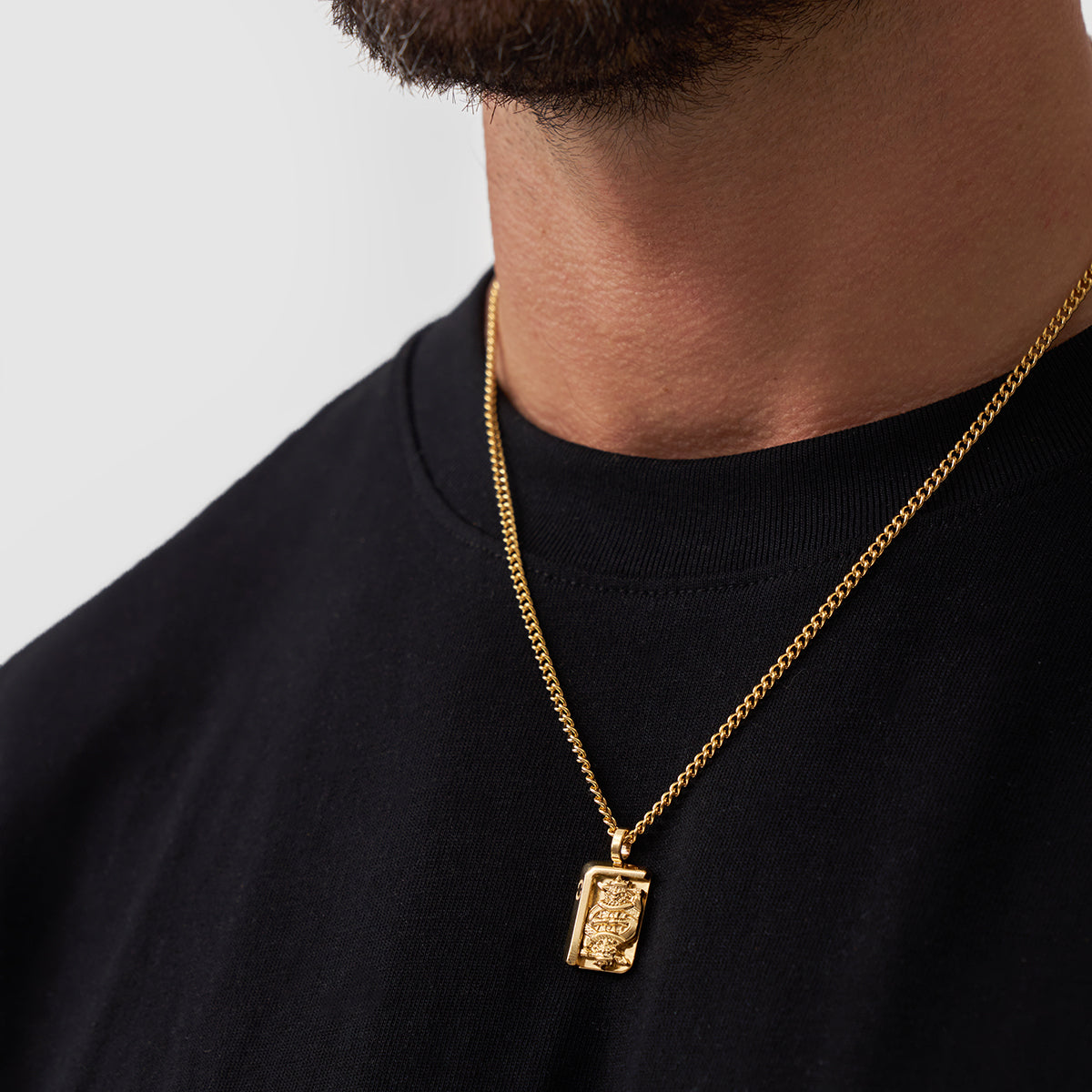 King's Card Pendant (Gold)