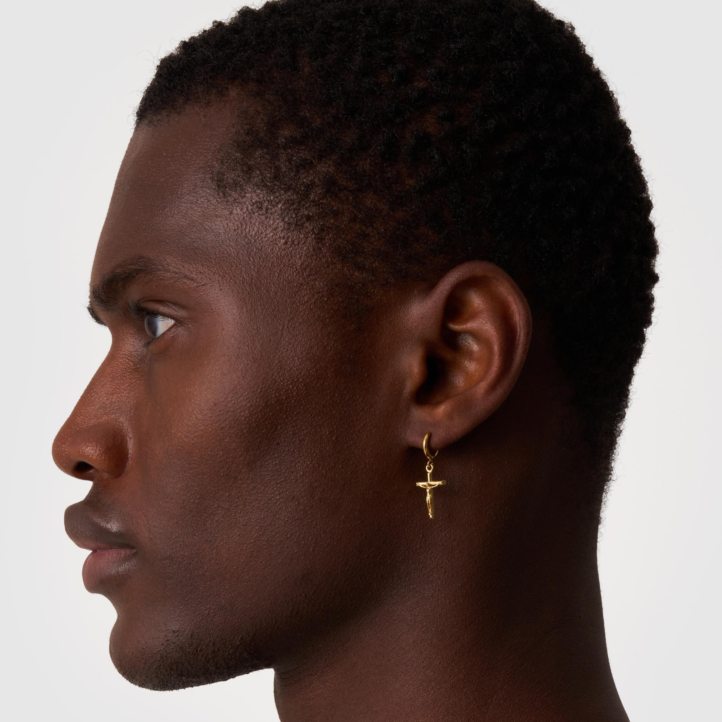 Crucifix Earring (Gold)