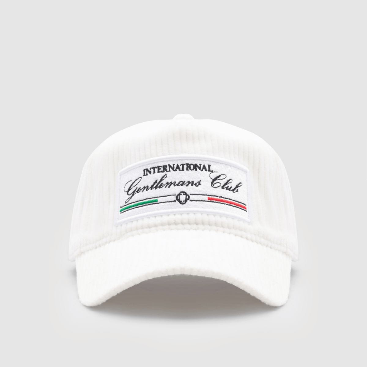 Italian Gentleman's Club Cap - Cord (White)