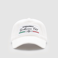 Italian Gentleman's Club Cap - Cord (White)