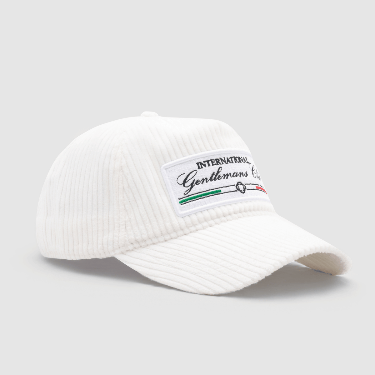 Italian Gentleman's Club Cap - Cord (White)