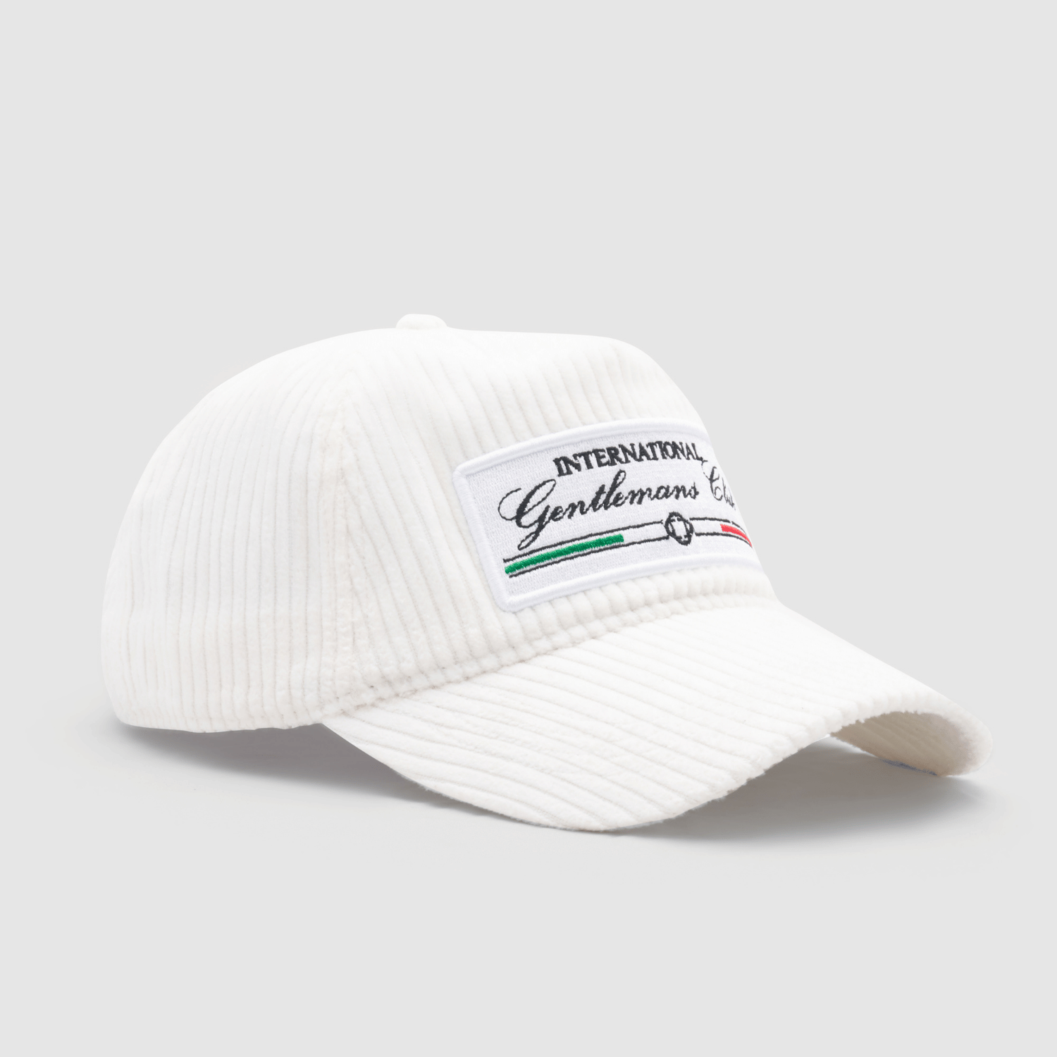 Italian Gentleman's Club Cap - Cord (White)