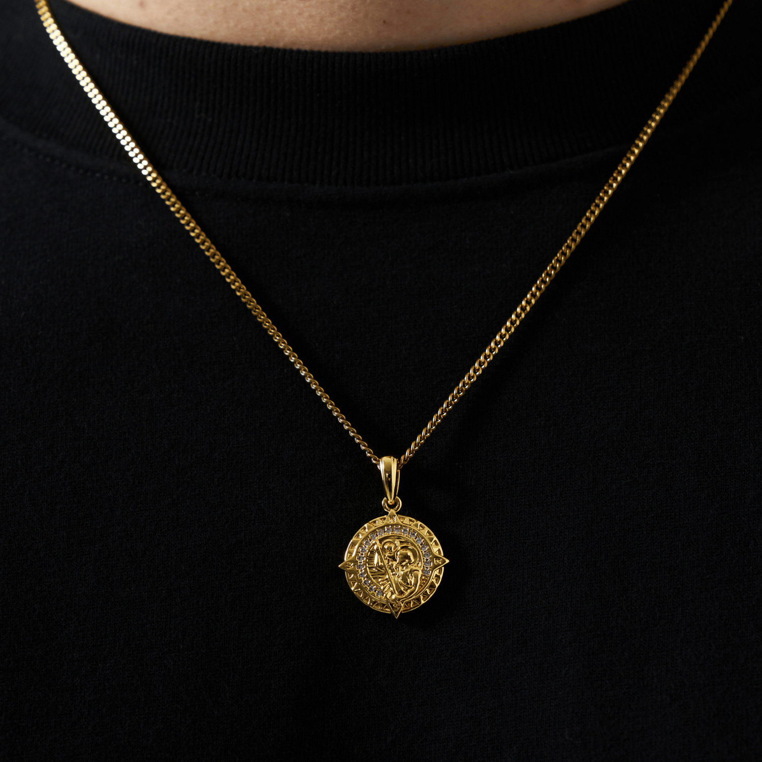 Iced St Christopher (Gold)