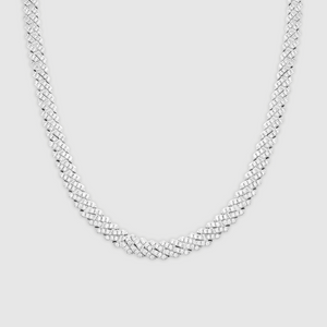 Prong Link Iced Cuban (Silver) 6mm