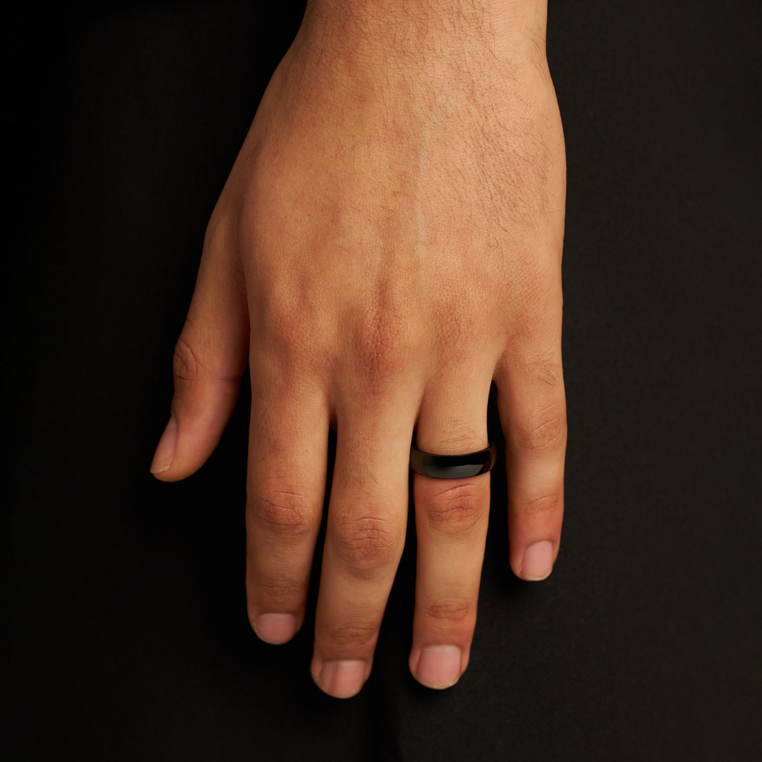 Rounded Wedding Ring (Black) 7mm