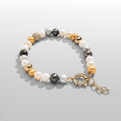 Rocco Real Pearl Bracelet (Gold)