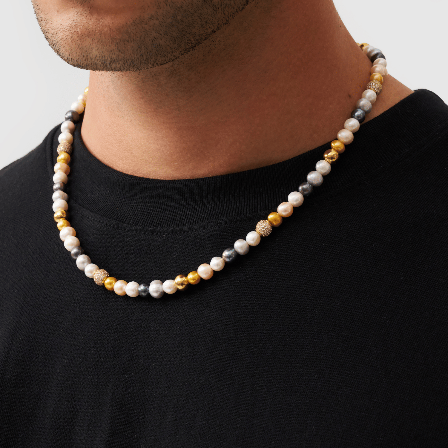 Rocco Real Pearl Necklace (Gold)