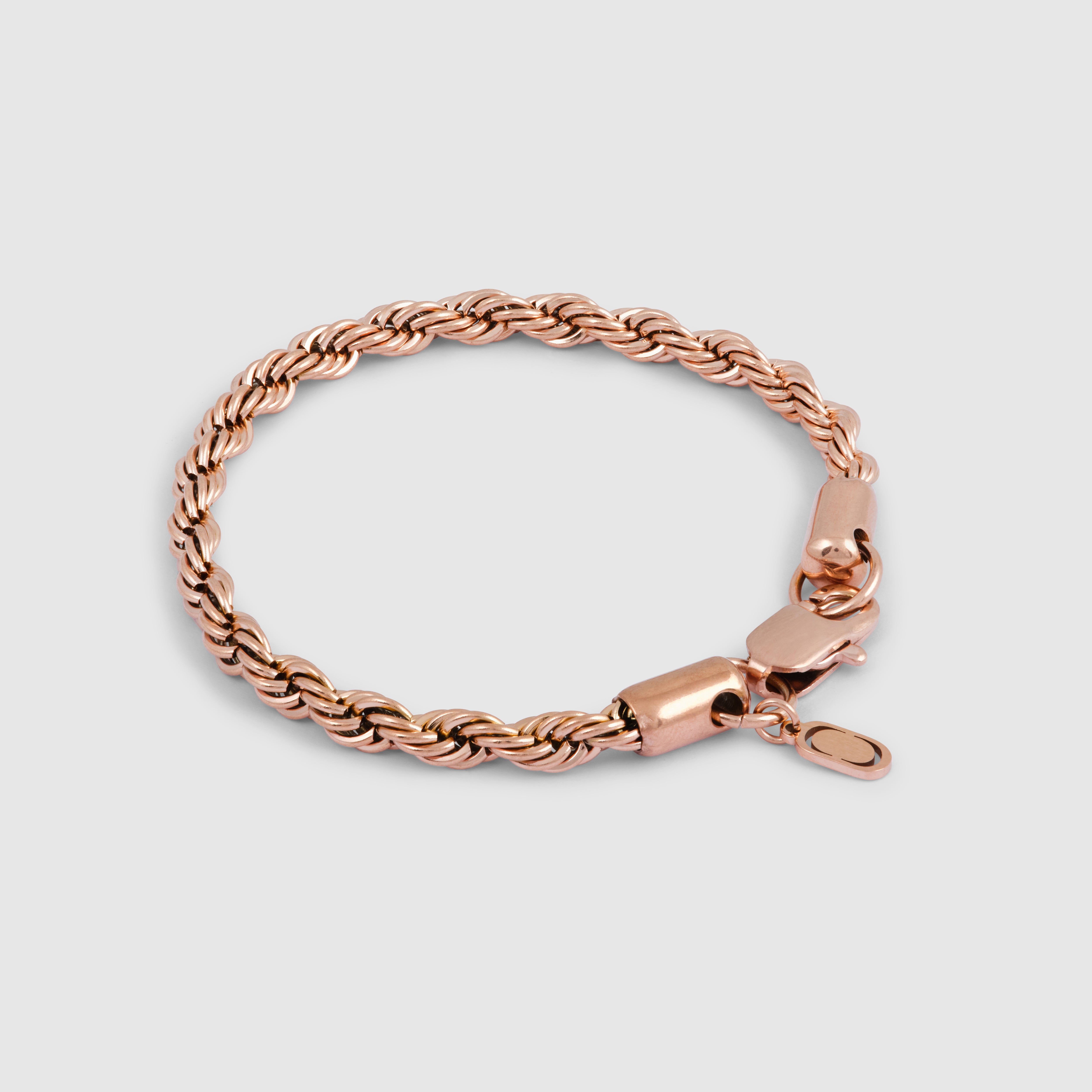 送税込【CRAFTD London】Rope Bracelet (Rose Gold) 5mm☆国内発 Rope Bracelet (Rose Gold) 5mm