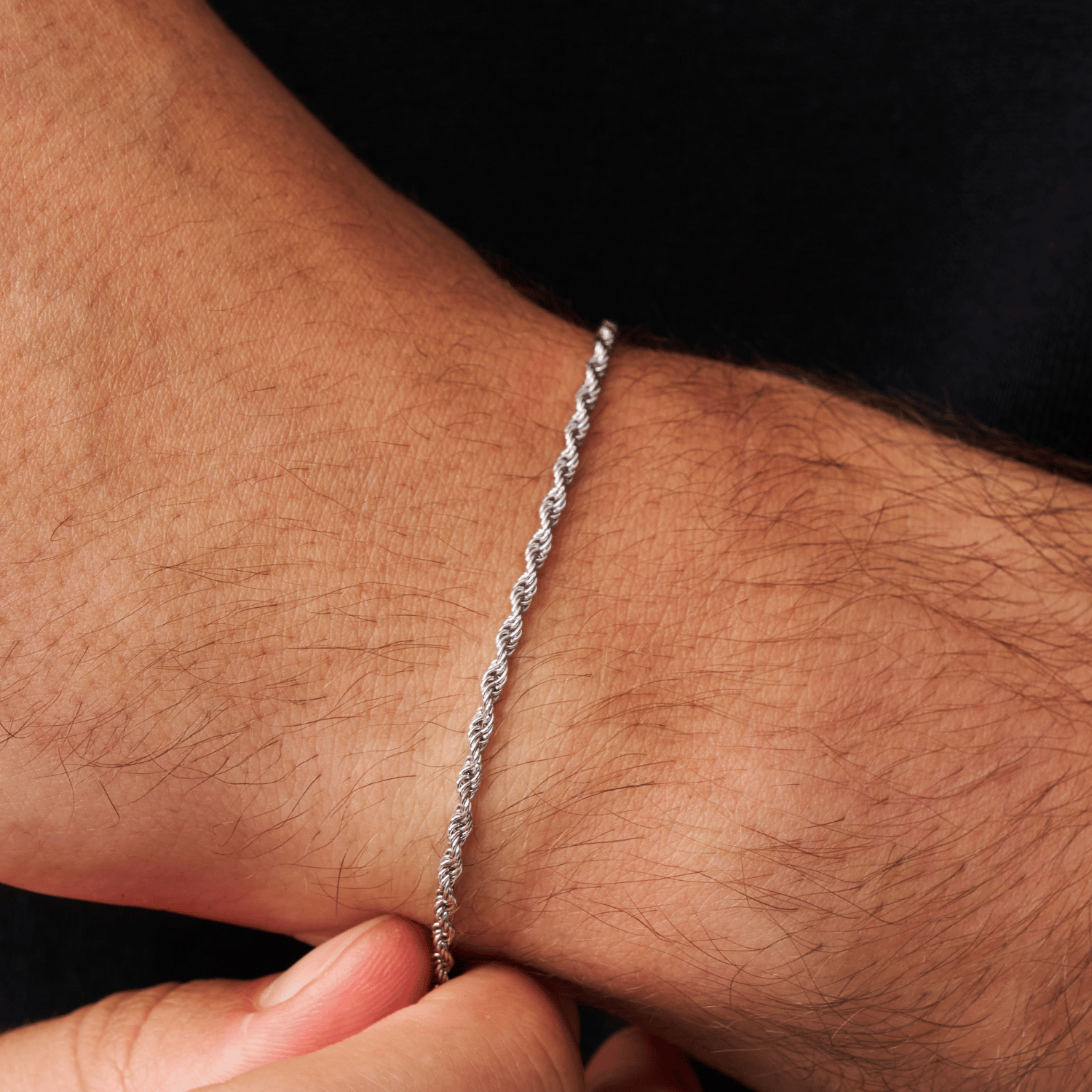 Rope Bracelet (Silver) 2mm