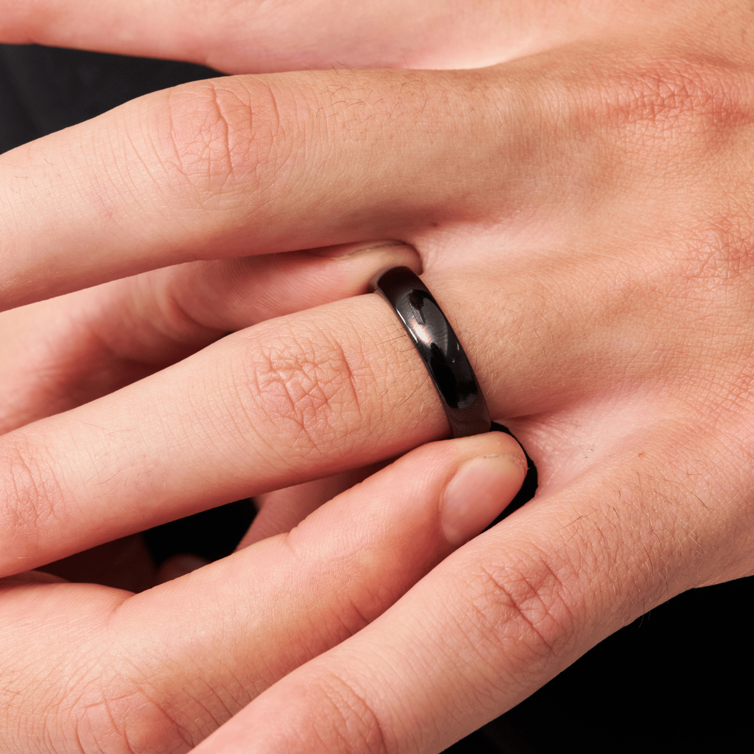 Round Band Ring (Black) 5mm