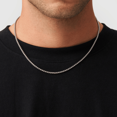 Round Box Chain (Silver) 3mm