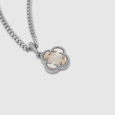 White Clover Stone Pendant (Silver)