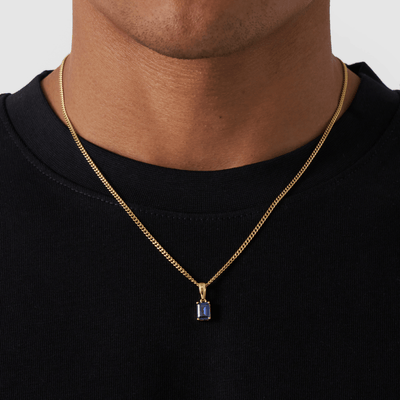 Sapphire Stone Pendant (Gold)