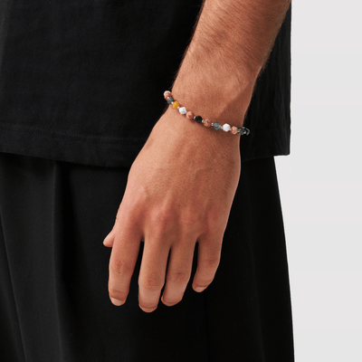 Stone Beaded Bracelet (Silver)