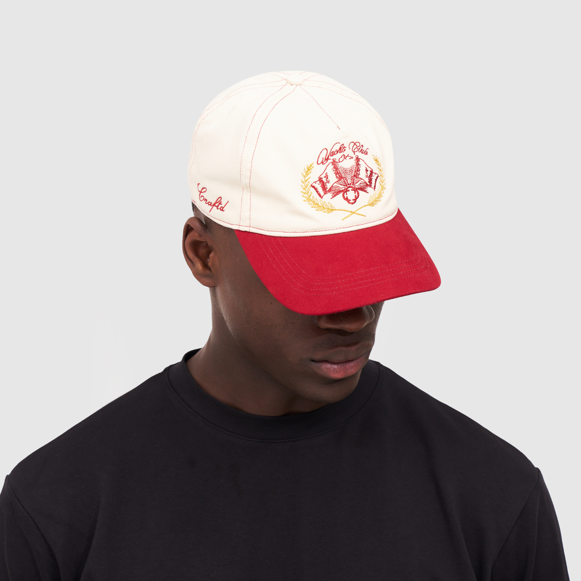 Yacht Club Cap (Cream/Red)