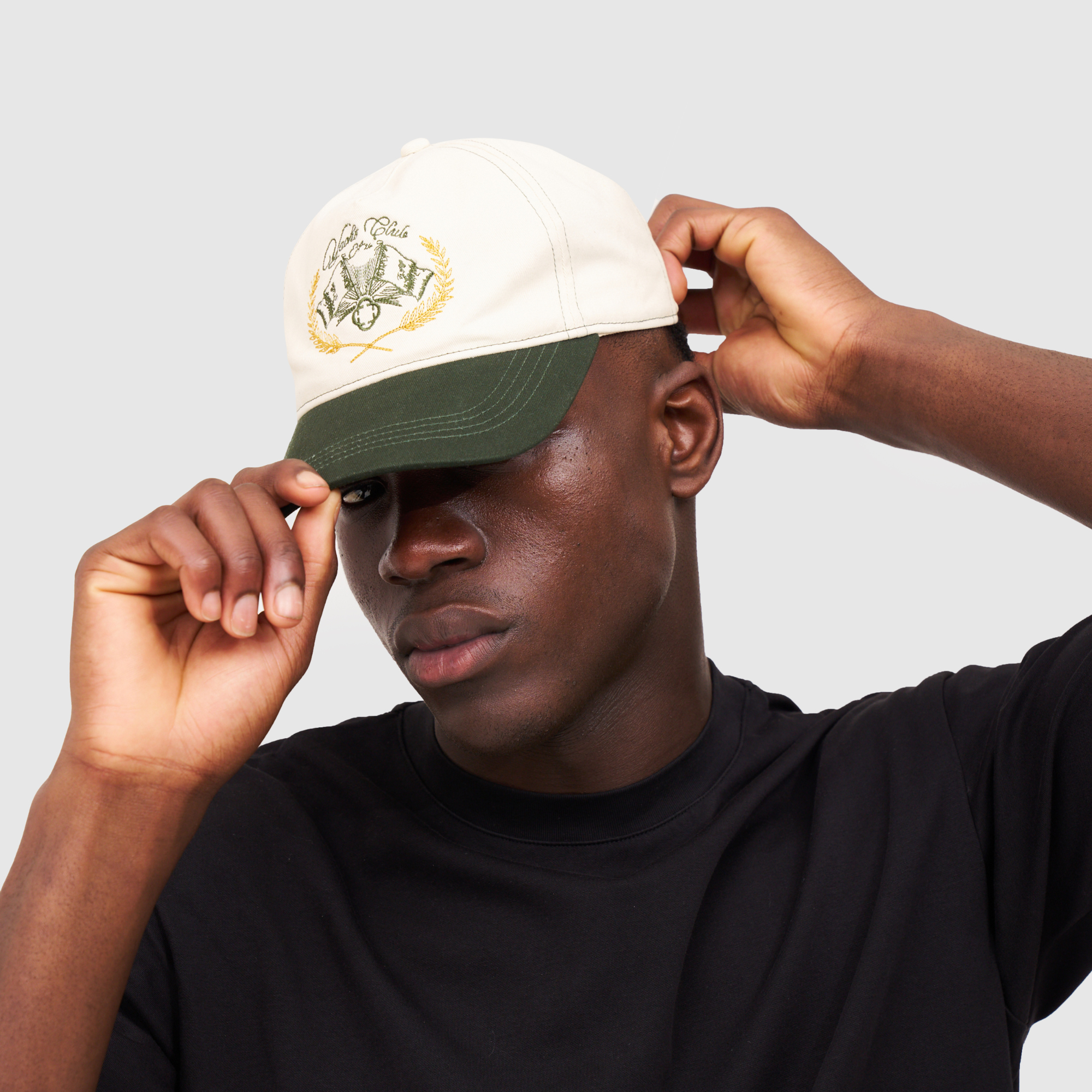 Yacht Club Cap (Cream/Green)