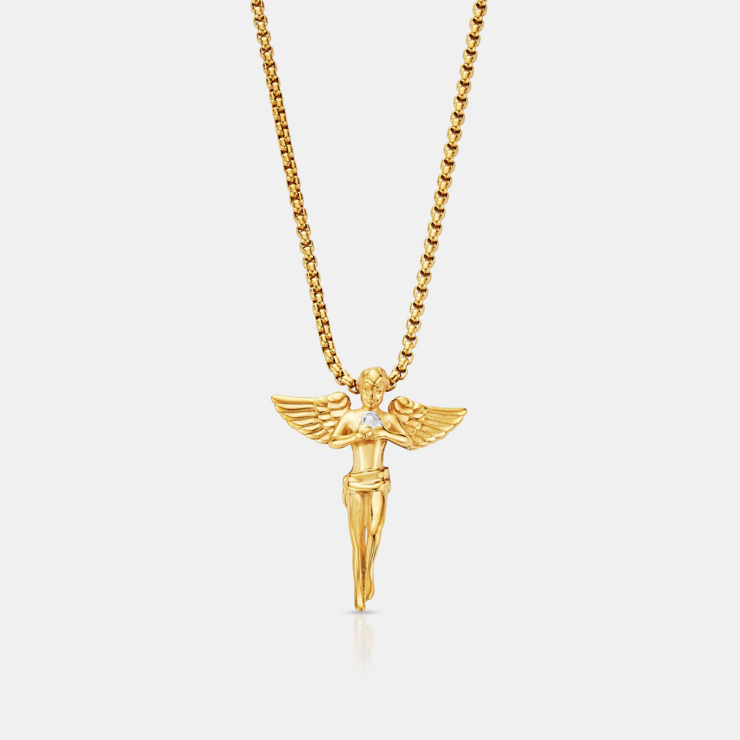 Gold Angel Pendant | CRAFTD London