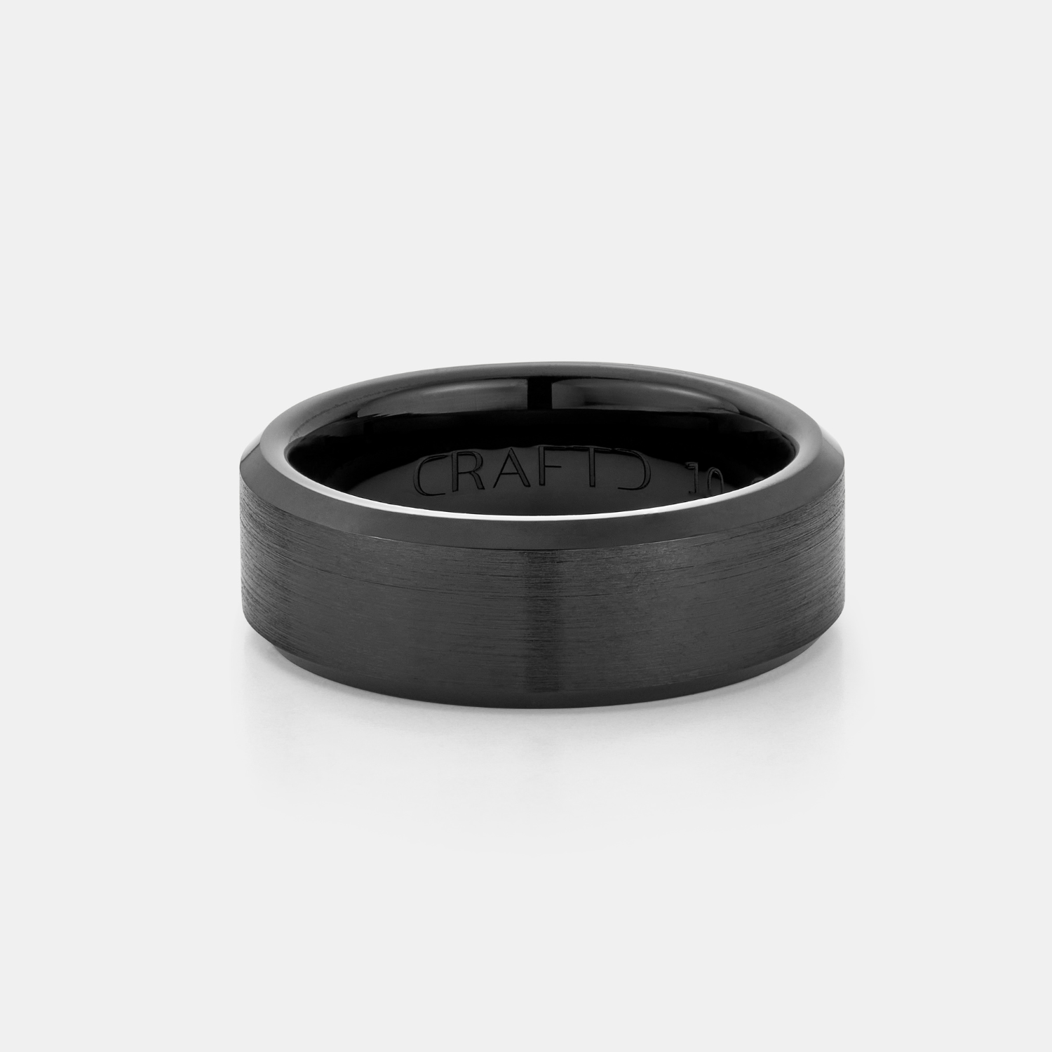 Bevelled Ring (Black) 8mm