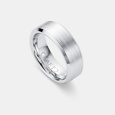 Bevelled Ring (Sterling Silver) 8mm