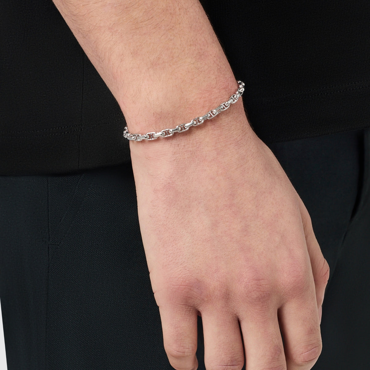 CD Anchor Link Bracelet (Silver)