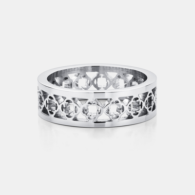 Clover Band Ring (Silver)