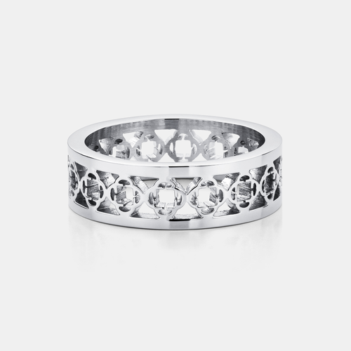 Clover Band Ring (Silver)