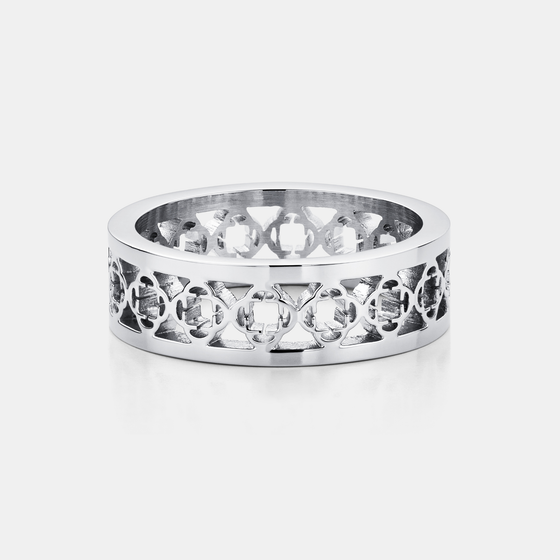 Clover Band Ring (Silver)