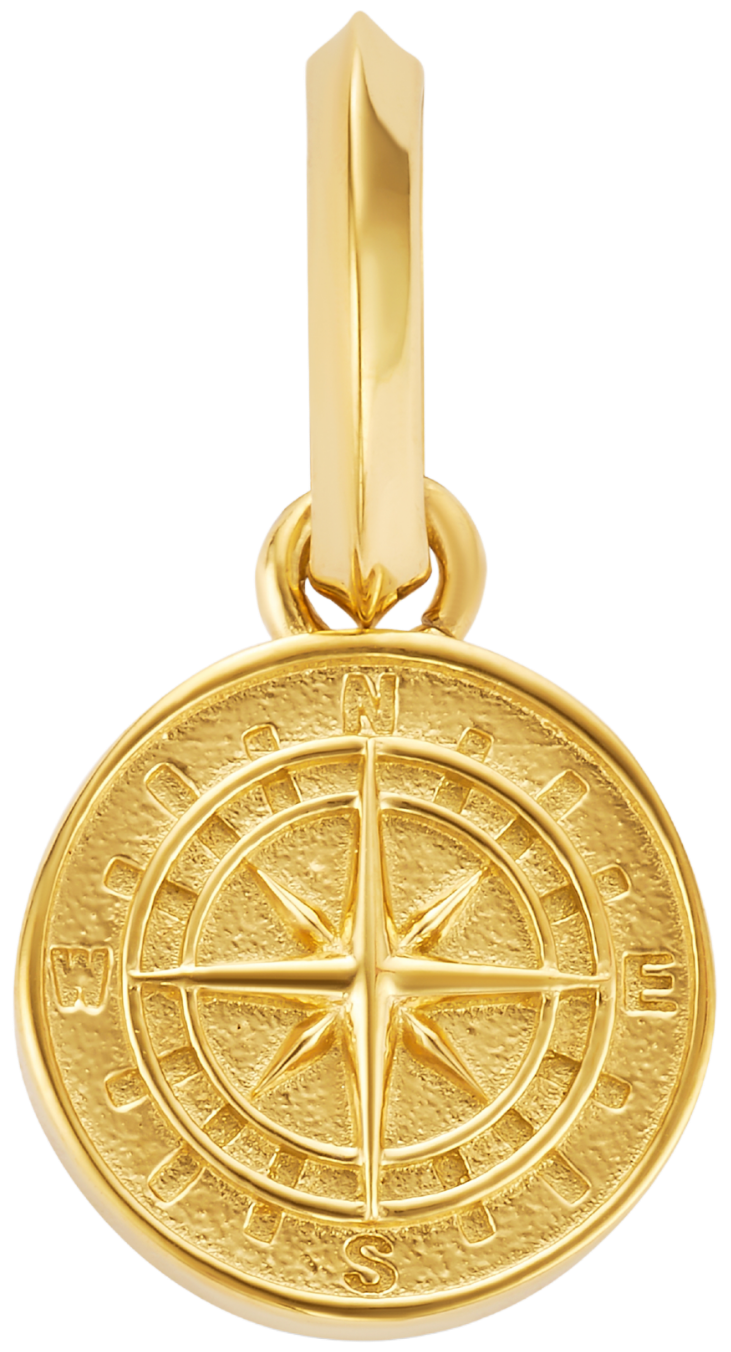 Mini Compass Pendant (Gold)