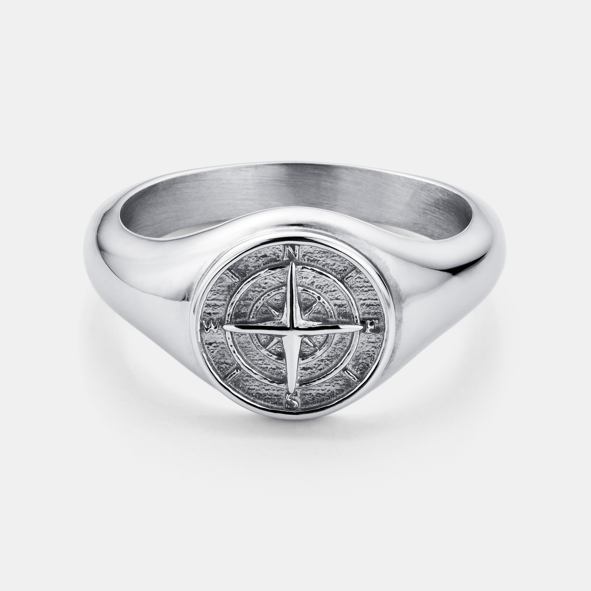Compass Signet Ring (Silver)