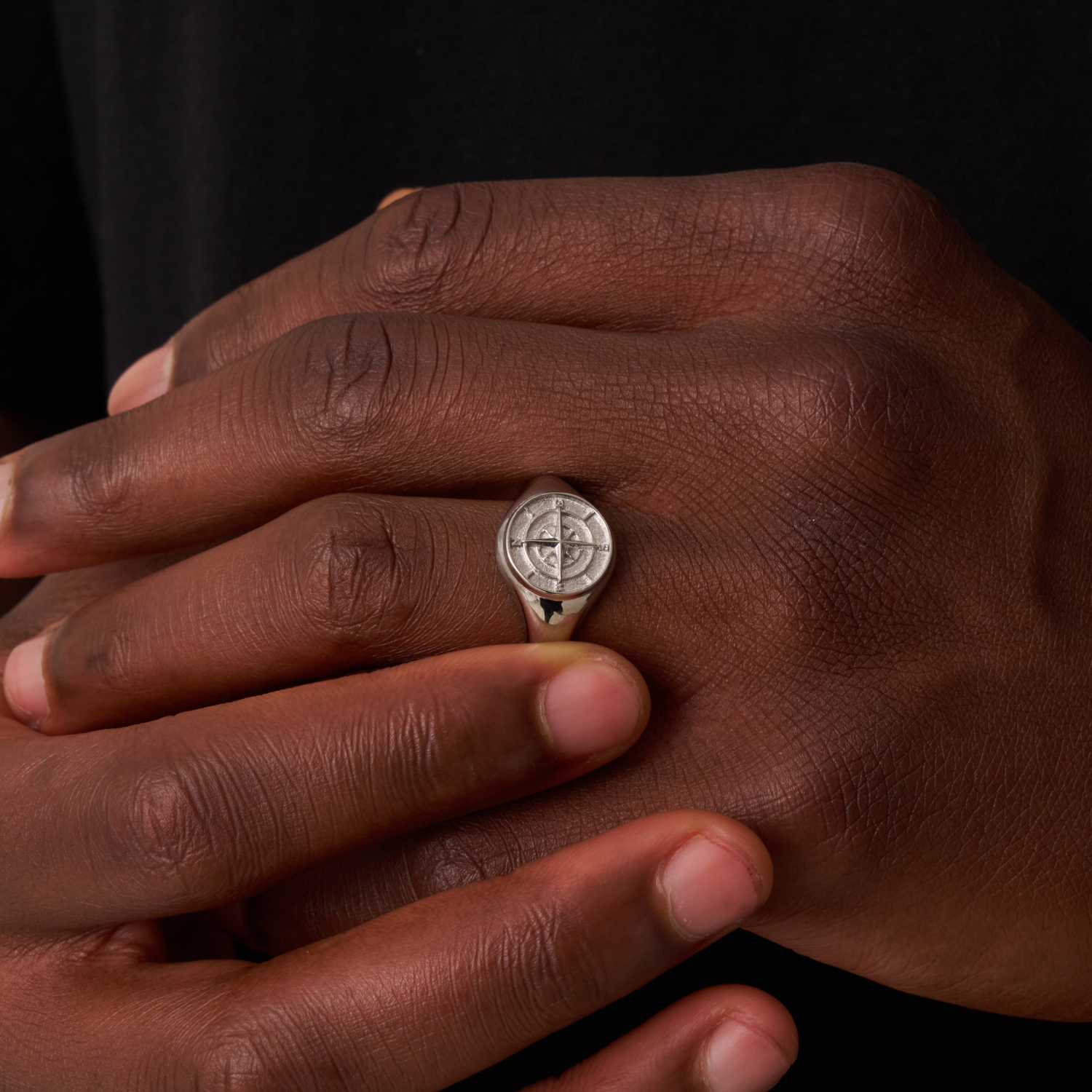 Compass Signet Ring (Silver)