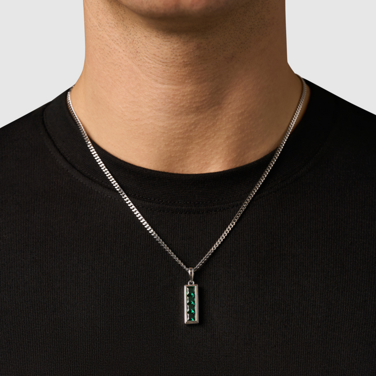 Emerald Stone Totem (Silver)