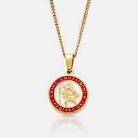 Enamel Saint Christopher (Gold)