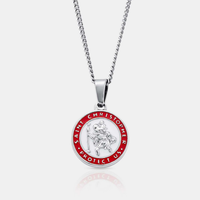 Enamel Saint Christopher (Silver)