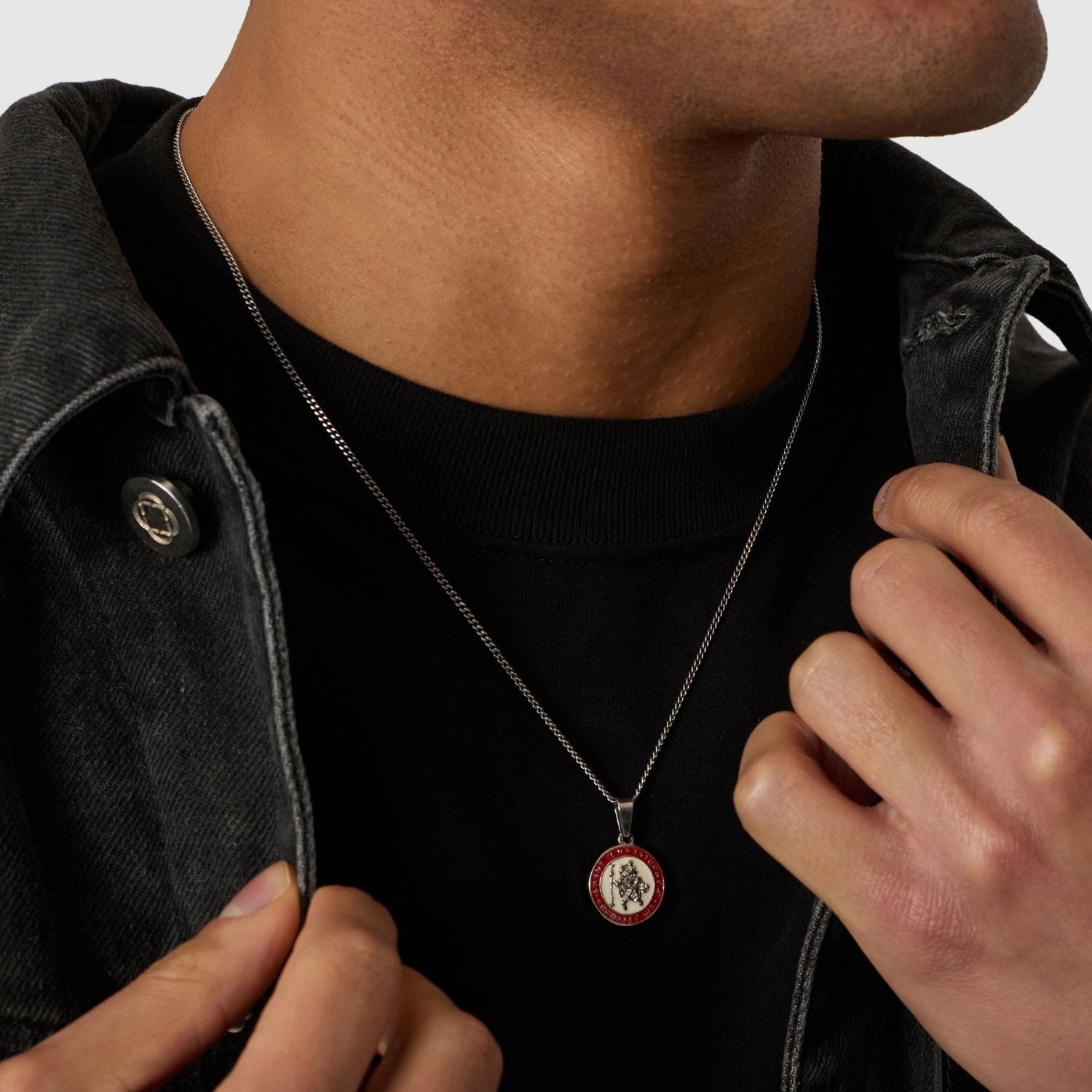 Enamel Saint Christopher (Silver)