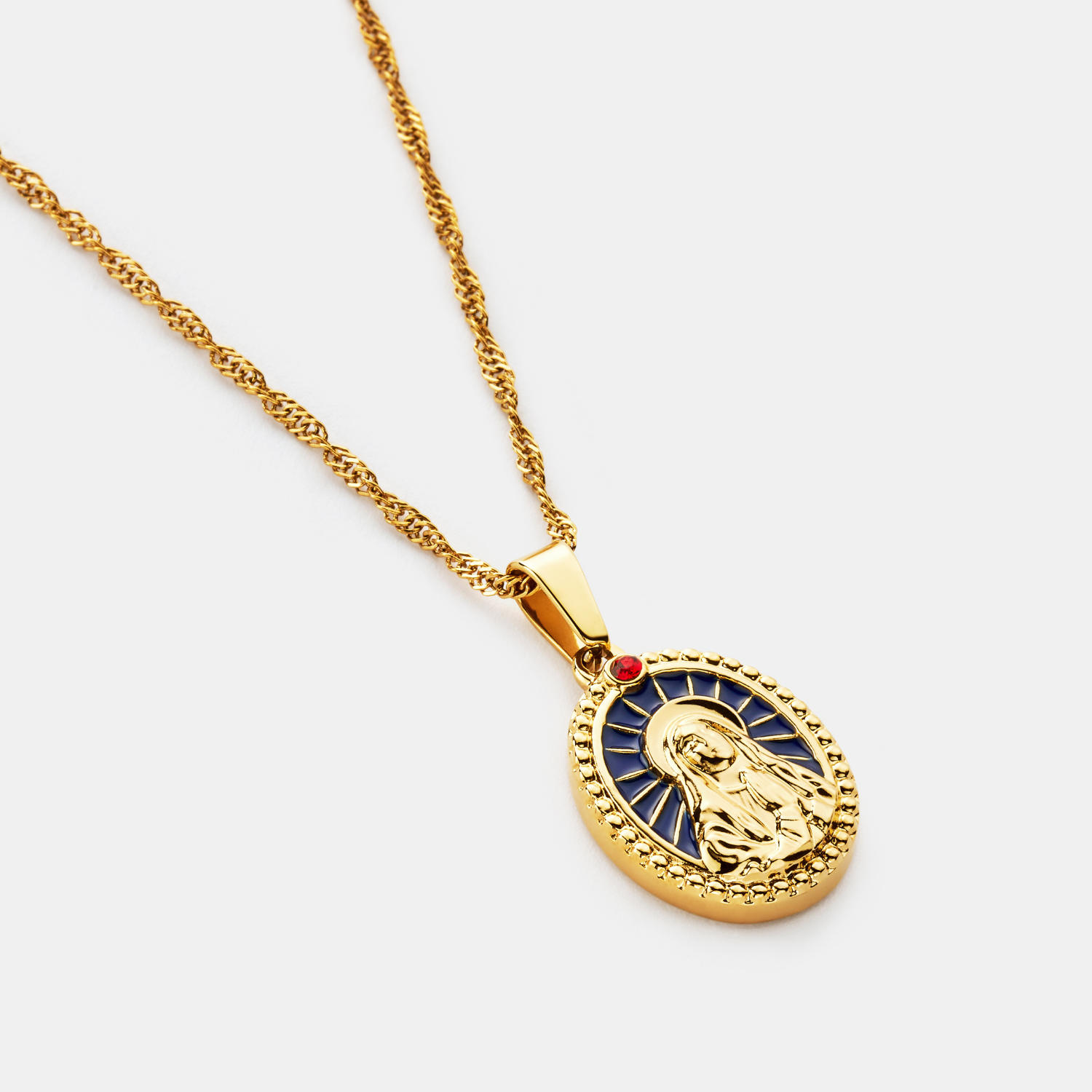 Enamel Virgin Mary (Gold)