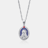 Enamel Virgin Mary (Silver)