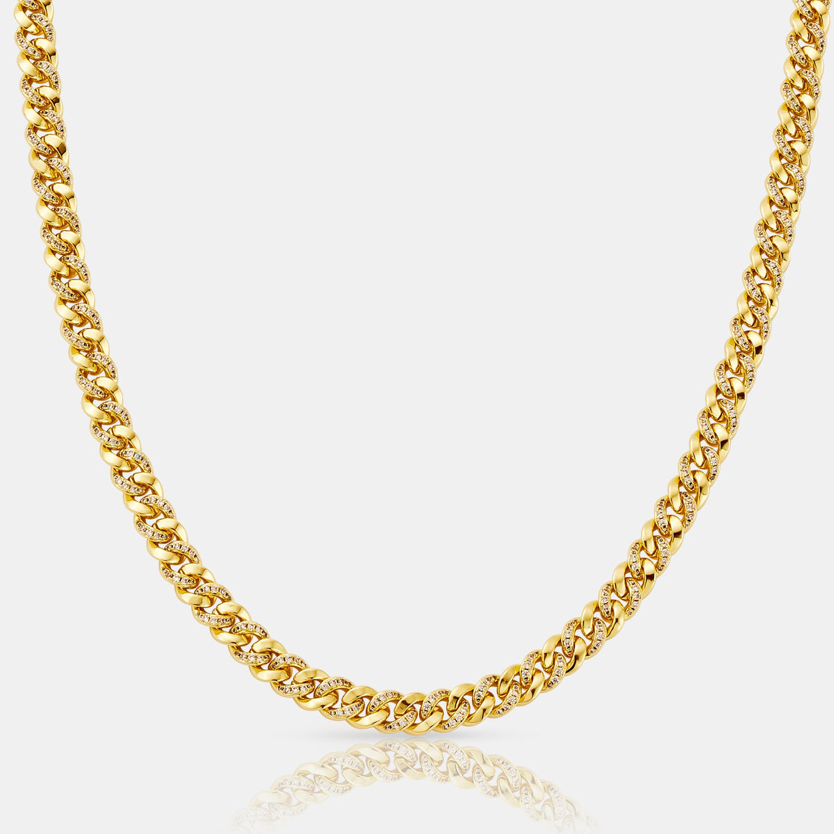 Half Iced Cuban (Gold) 6mm