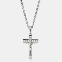 Iced Crucifix (Silver)