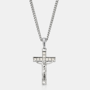 Iced Crucifix (Silver)