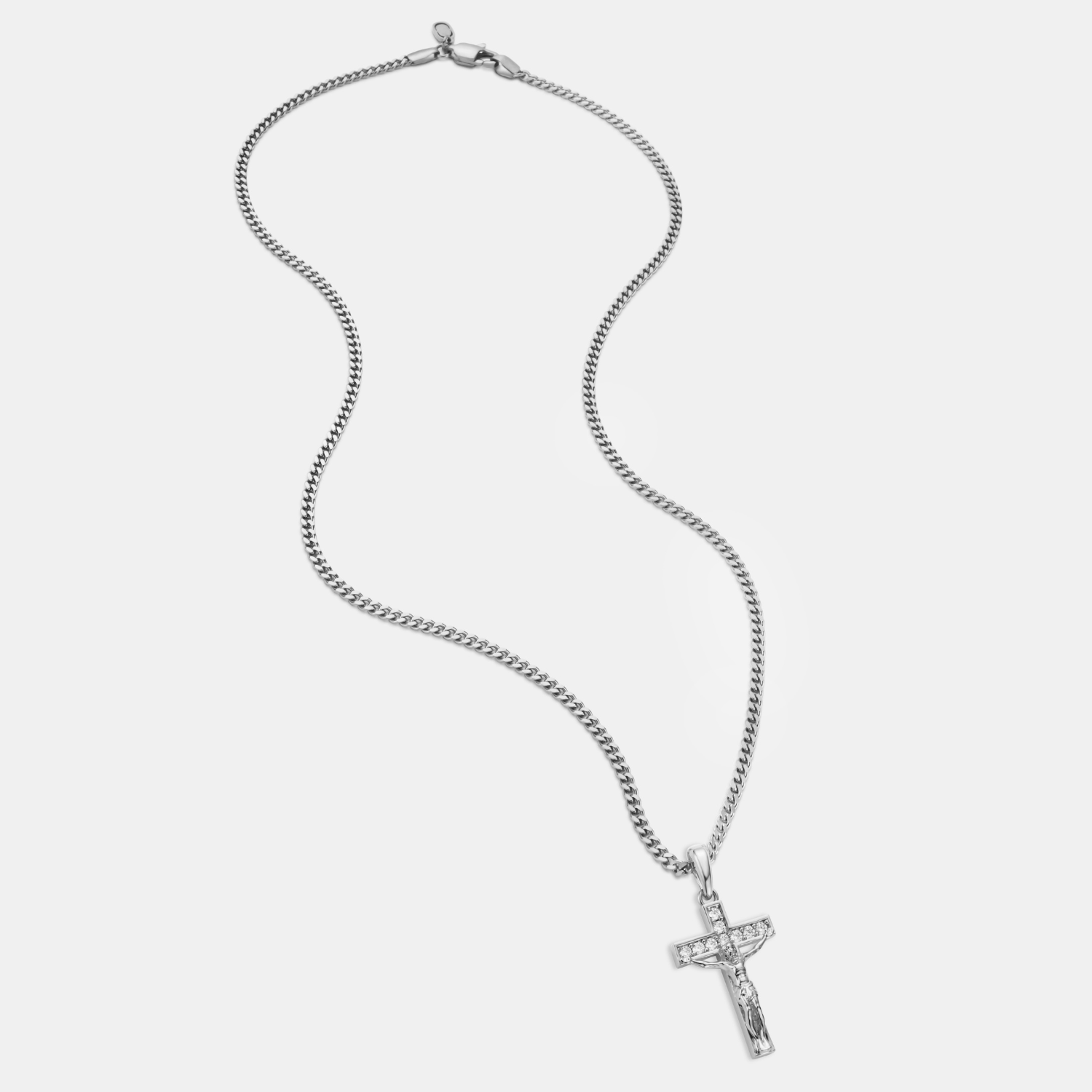 Iced Crucifix (Silver)