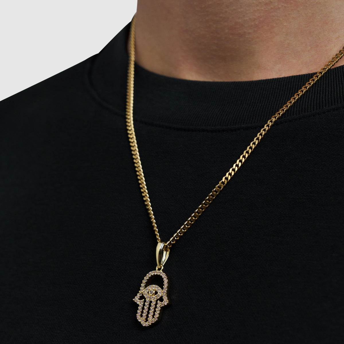 Iced Hamsa (Gold)