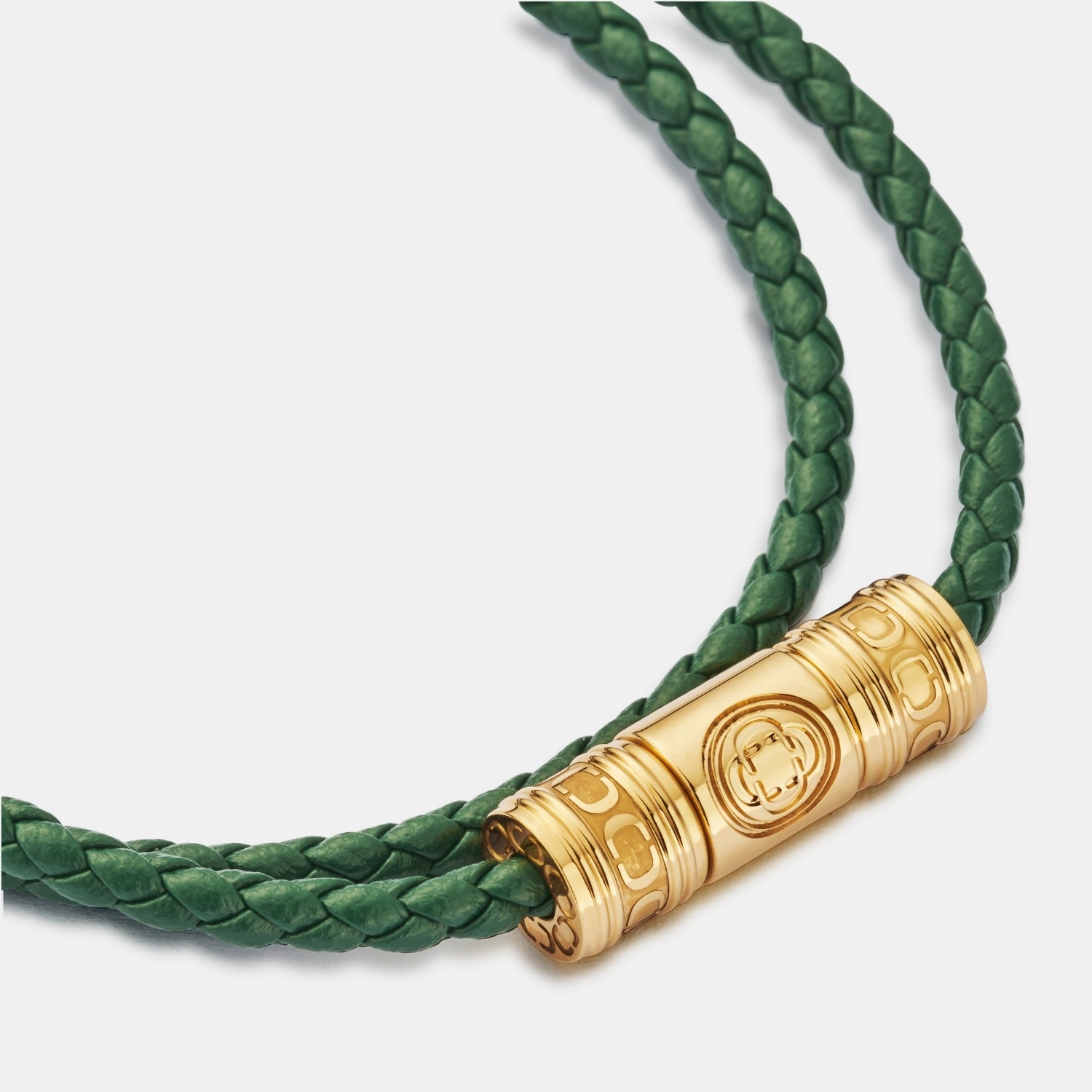 Green Leather Wrap Bracelet