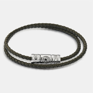 Black Leather Wrap Bracelet