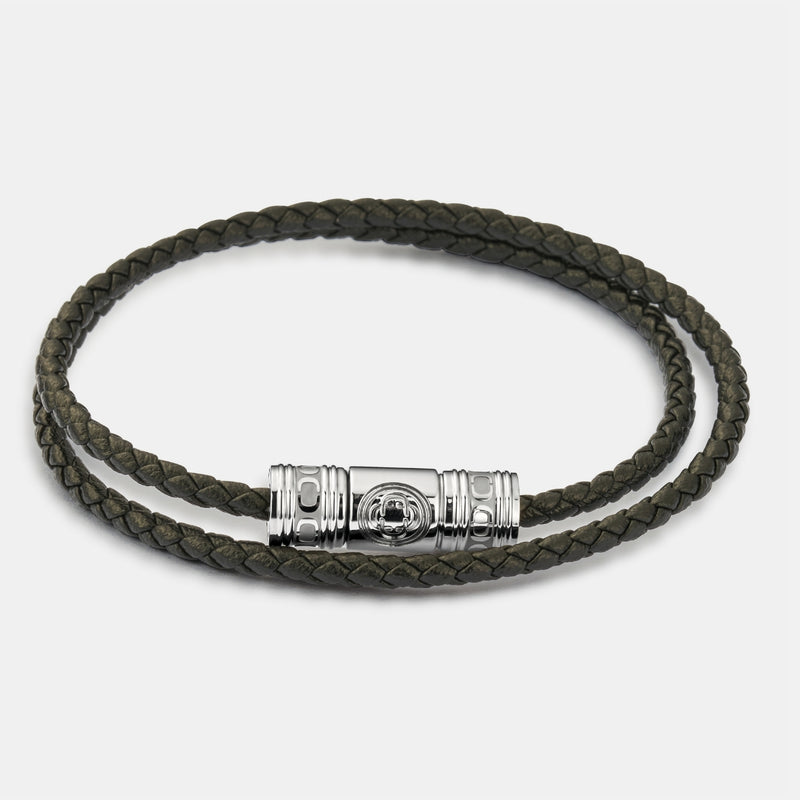 Black Leather Wrap Bracelet