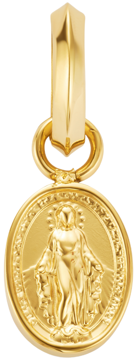Mini Virgin Mary Pendant (Gold)