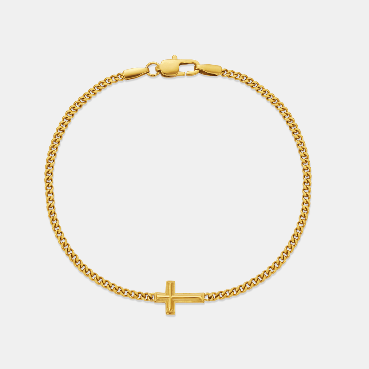 Cross Bracelet (Gold) 2mm