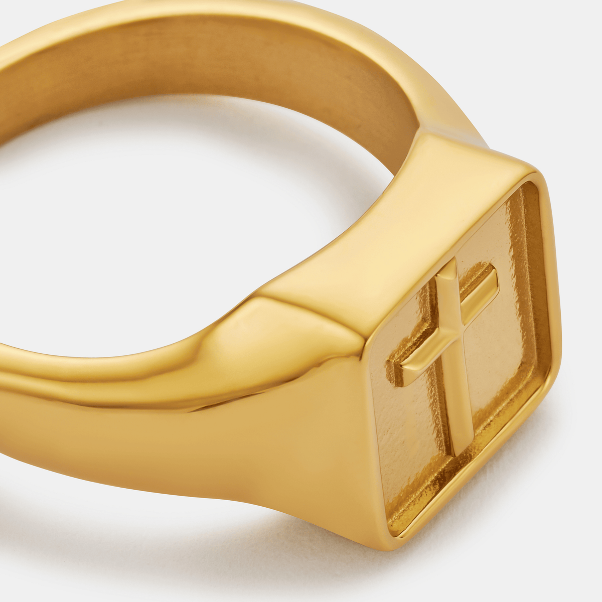 Cross Signet Ring (Gold)
