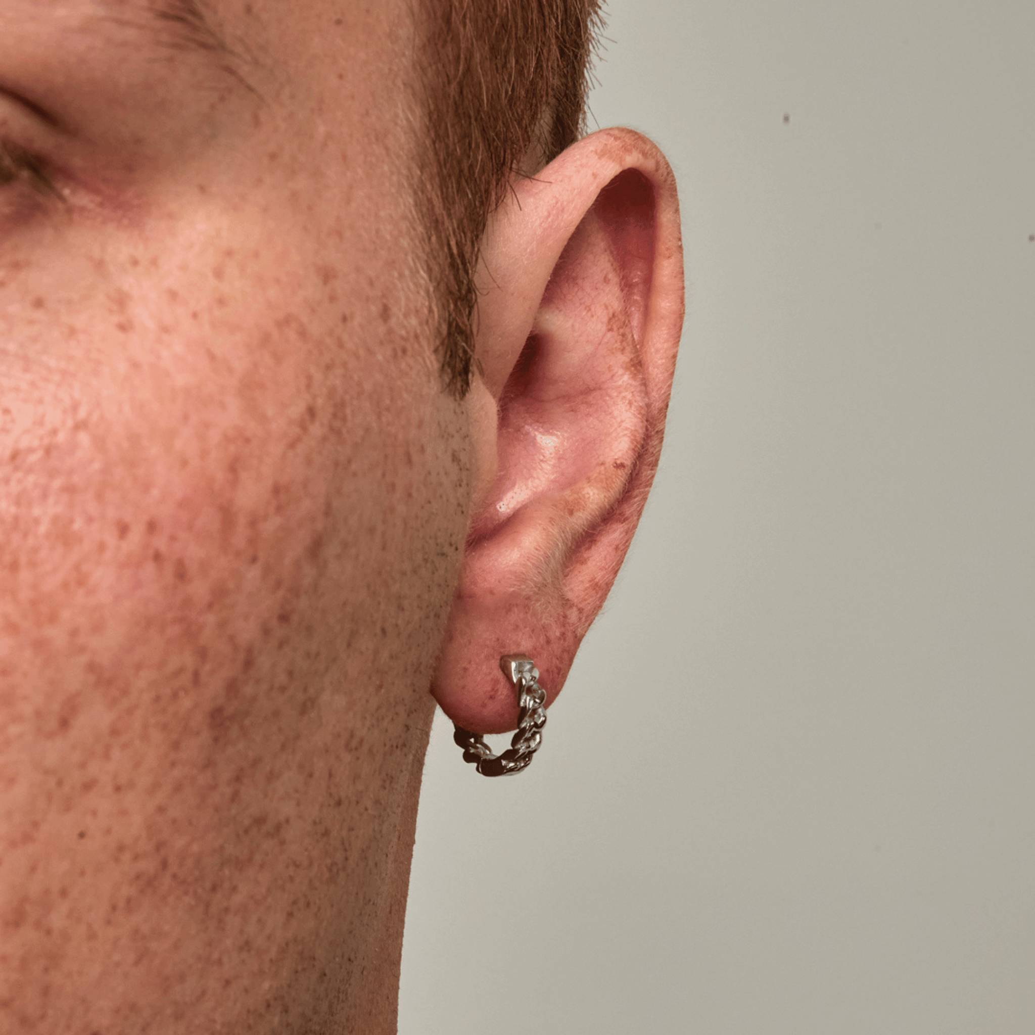 Cuban Hoop Earring (Silver)